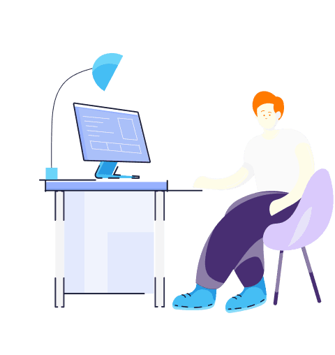 Student at desk